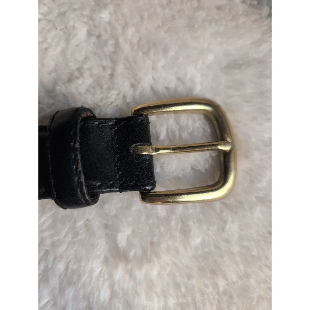 Men's  Black Woven Laced Genuine Bull Leather Casual Dress Belt 1